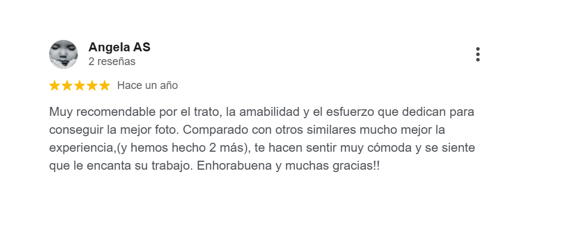 Reseña de Google Reseña positiva sobre atención y mejora de la experiencia en un servicio.